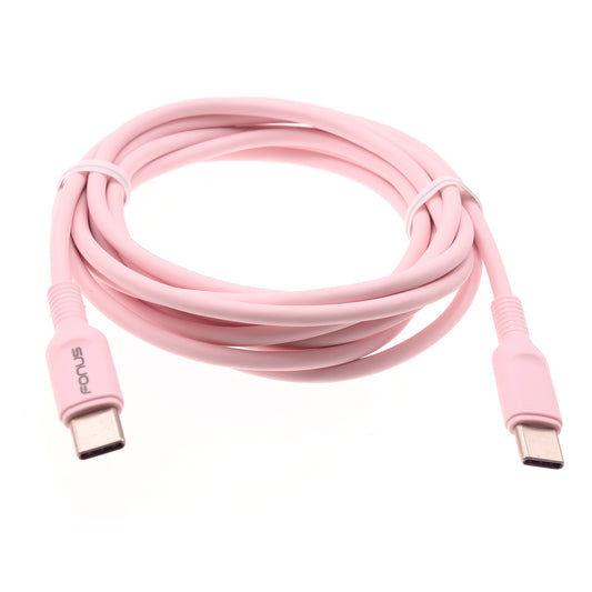 image of Pink 10ft Long Cable USB-C to Type-C PD Fast Charger Cord Power Wire  - BFA15 1585-1