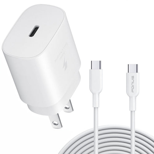 image of 25W Fast Home Charger PD Type-C 10ft USB-C Cable Quick Power Adapter  - BFA78 1520-1