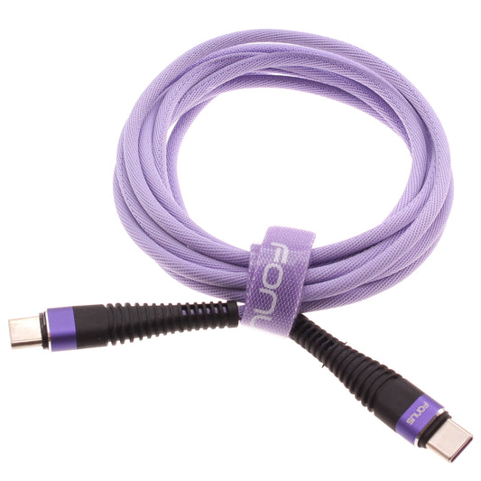 image of Purple 10ft PD Cable Type-C to USB-C Fast Charger Cord Extra Long  Power Wire  - BFA95 1548-1