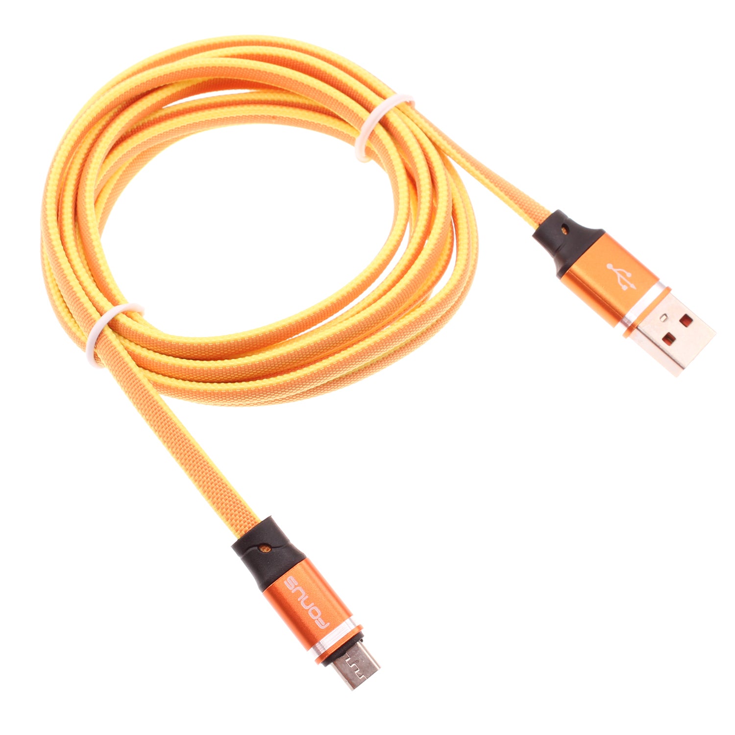 6ft USB Cable Orange MicroUSB Charger Cord Power Wire  - BFE01 1381-1