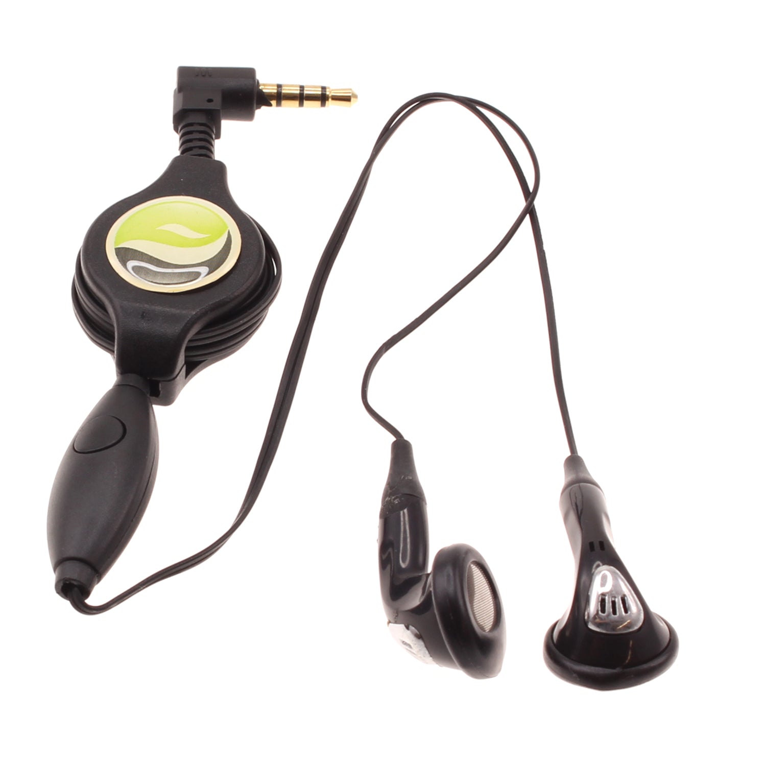 Retractable Earphones Headphones Hands-free Headset 3.5mm w Mic Earbuds  - BFB92 346-1