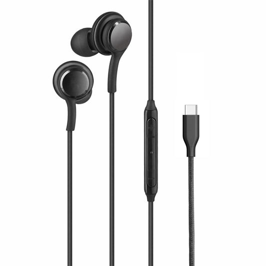 image of TYPE-C Earphones Wired Earbuds Headphones - Black 2084-1