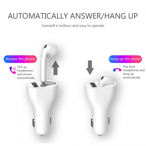 Wireless Earphone Docking Car Charger Mono Headset Headphone Single Earbud With Mic - BFL89 1325-2