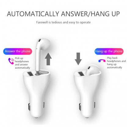 Wireless Earphone Docking Car Charger Mono Headset Headphone Single Earbud With Mic - BFL89 1325-2