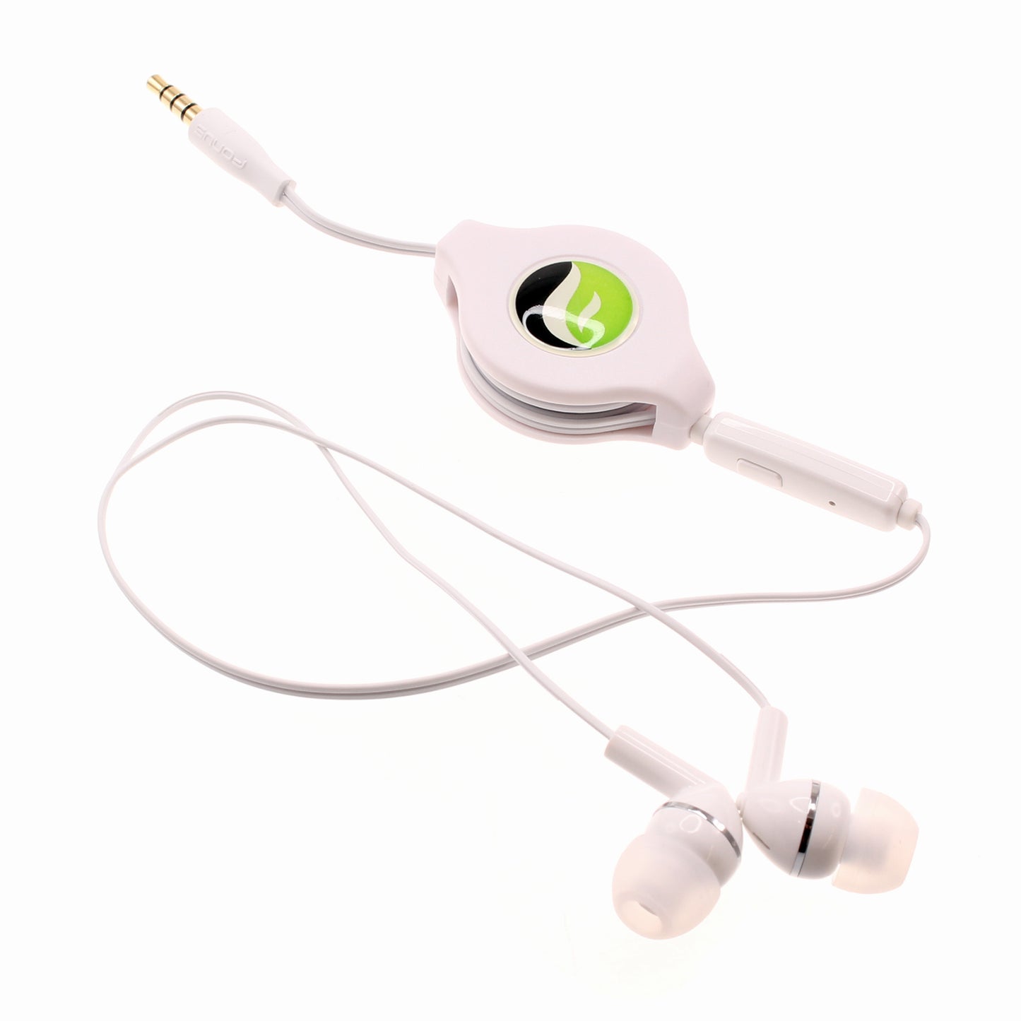 Retractable Earphones Headphones Hands-free Headset 3.5mm w Mic Earbuds  - BFS38 438-1