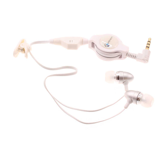 image of Retractable Earphones Wired Headphones Handsfree Mic Headset 3.5mm  - BFB74 358-1