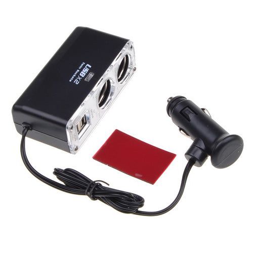 image of Car Charger Splitter DC Socket 2-Port USB Power Adapter Vehicle  - BFC71 636-1