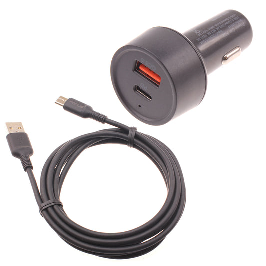 image of Quick Car Charger 36W 2-Port USB Cable Type-C PD  Power Adapter  - BFE16 1469-1