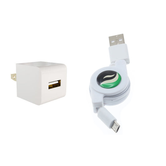 image of Home Charger Retractable Micro USB Cable Power Adapter  - BFC75 767-1