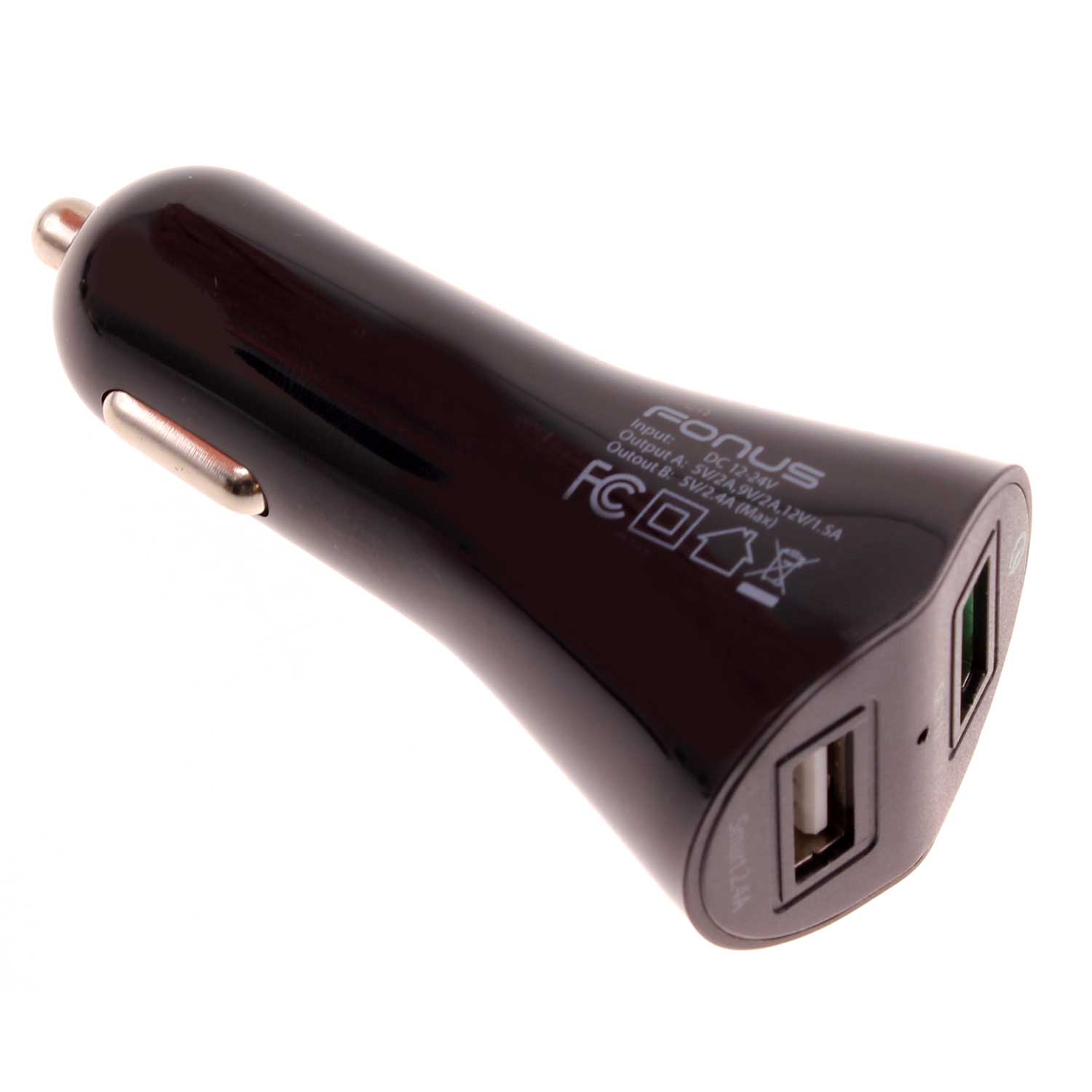 Car Charger 30W Fast 2-Port USB Power Adapter DC Socket  - BFK66 840-1