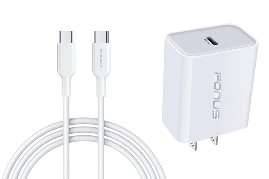 image of 20W PD Home Charger Fast Type-C 6ft Long Cable Quick Power Adapter  - BFA77 1515-1