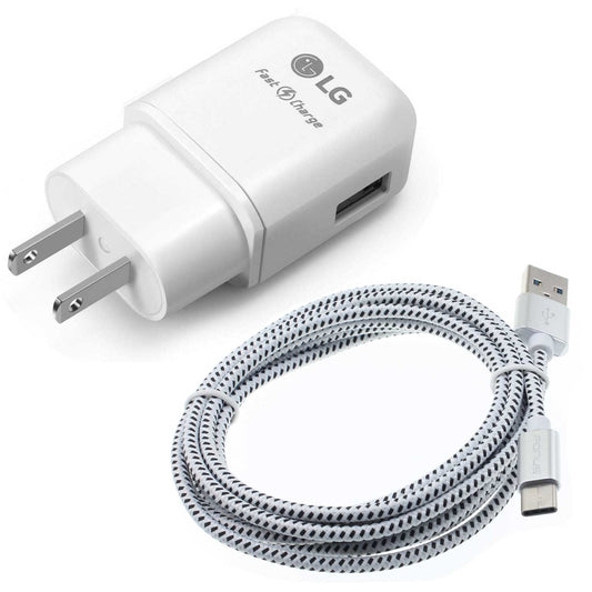 image of 18W Fast Home Charger 6ft USB-C Cable Power Adapter QC3.0 TYPE-C Cord Travel  - BFM72 1361-1