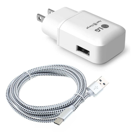 image of 18W Fast Home Charger 6ft USB-C Cable Power Adapter QC3.0 TYPE-C Cord Travel  - BFM72 1361-1