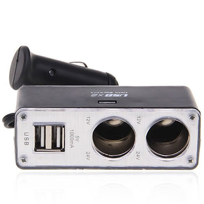 Car Charger Splitter DC Socket 2-Port USB Power Adapter Vehicle  - BFC71 636-4