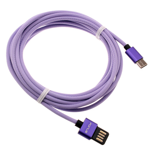 image of 10ft USB-C Cable Purple Extra Long Fast Charger Power Cord Type-C  - BFA93 1551-1