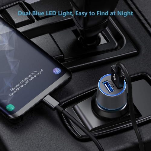 Quick Car Charger 36W 2-Port USB Type-C PD  Power Adapter  - BFF49 1335-4