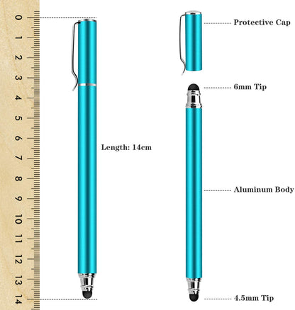 Stylus Touch Screen Pen Fiber Tip Aluminum Lightweight Blue  - BFZ50 1675-3