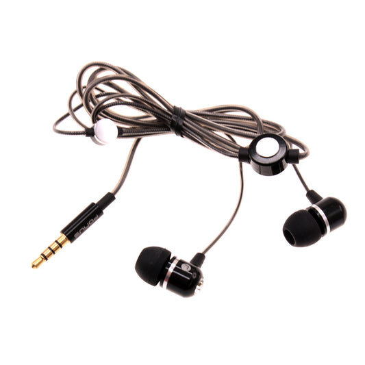 image of Wired Earphones Hi-Fi Sound Headphones Handsfree Mic Headset Metal Earbuds  - BFG70 433-1