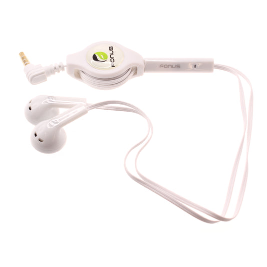 image of Retractable Earphones Headphones Hands-free Headset Handsfree Earbuds  - BFB56 406-1