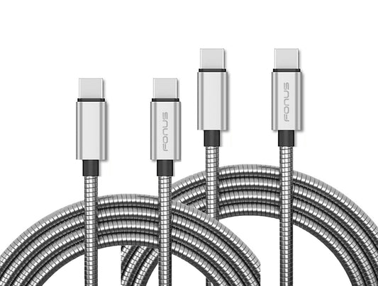 image of 3ft and 6ft Long Metal PD USB-C Cables Fast Charge TYPE-C to TYPE-C Cord Power Wire USB-C to USB-C Data Sync  - BFY65 1792-1