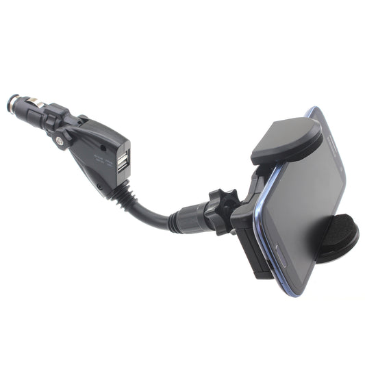 image of Car Mount Charger Holder DC Socket USB Port Cradle  - BFD52 626-1