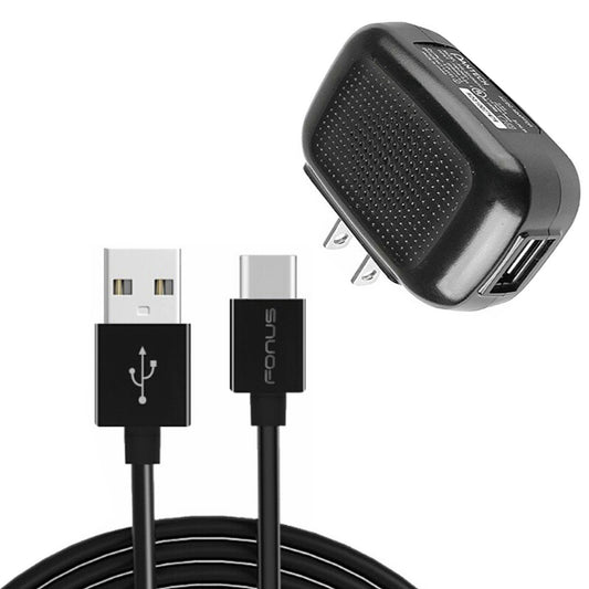 Home Wall USB Charger with 6ft Long Type-C Cable 2030-1