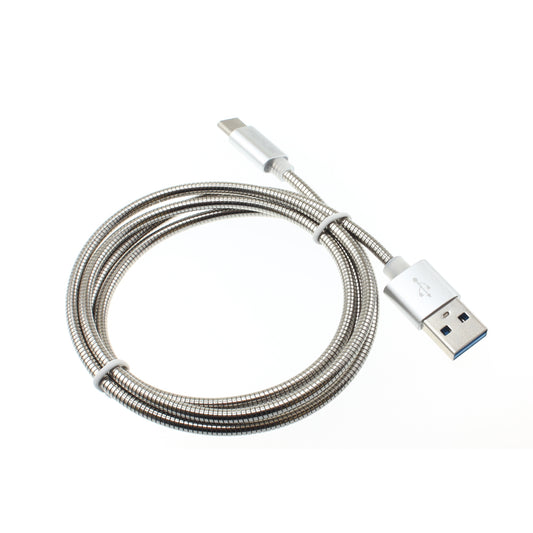 image of Metal USB Cable 3ft Type-C Charger Cord Power Wire  - BFE72 927-1