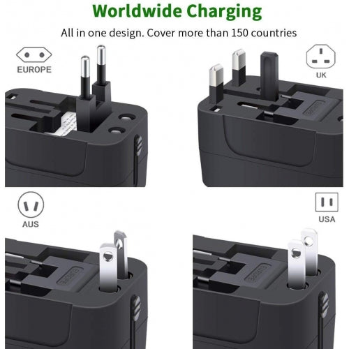 International Charger USB 2-Port Travel Adapter Plug Converter AC Power  - BFJ69 1343-2