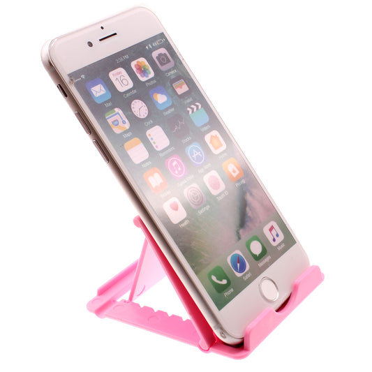 image of Pink Stand Fold-up Holder Travel Desktop Cradle  - BFG52 1667-1