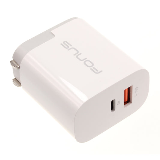 image of Fast Home Charger 36W 2-Port USB Type-C Port Travel Wall  - BFG65 1429-1