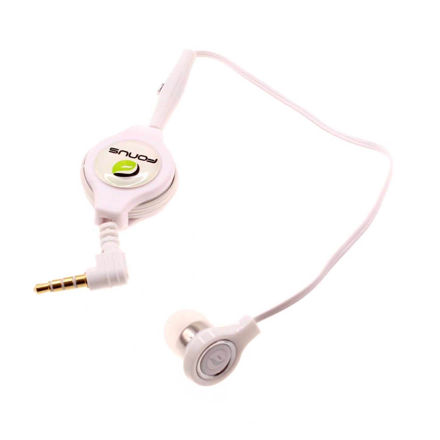 Retractable Mono Earphone Headphone 3.5mm w Mic Headset Handsfree Earbud  - BFM83 418-1