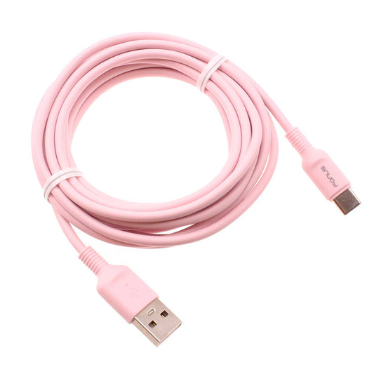 image of 10ft Long USB-C Cable Pink Charger Cord Power Wire Type-C Fast Charge  - BFJ16 1574-1