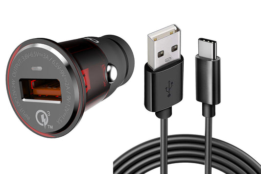 image of 18W Fast Car Charger 6ft USB-C Cable Long Power Wire TYPE-C Cord Power Adapter Quick Charge  - BFY23 1747-1