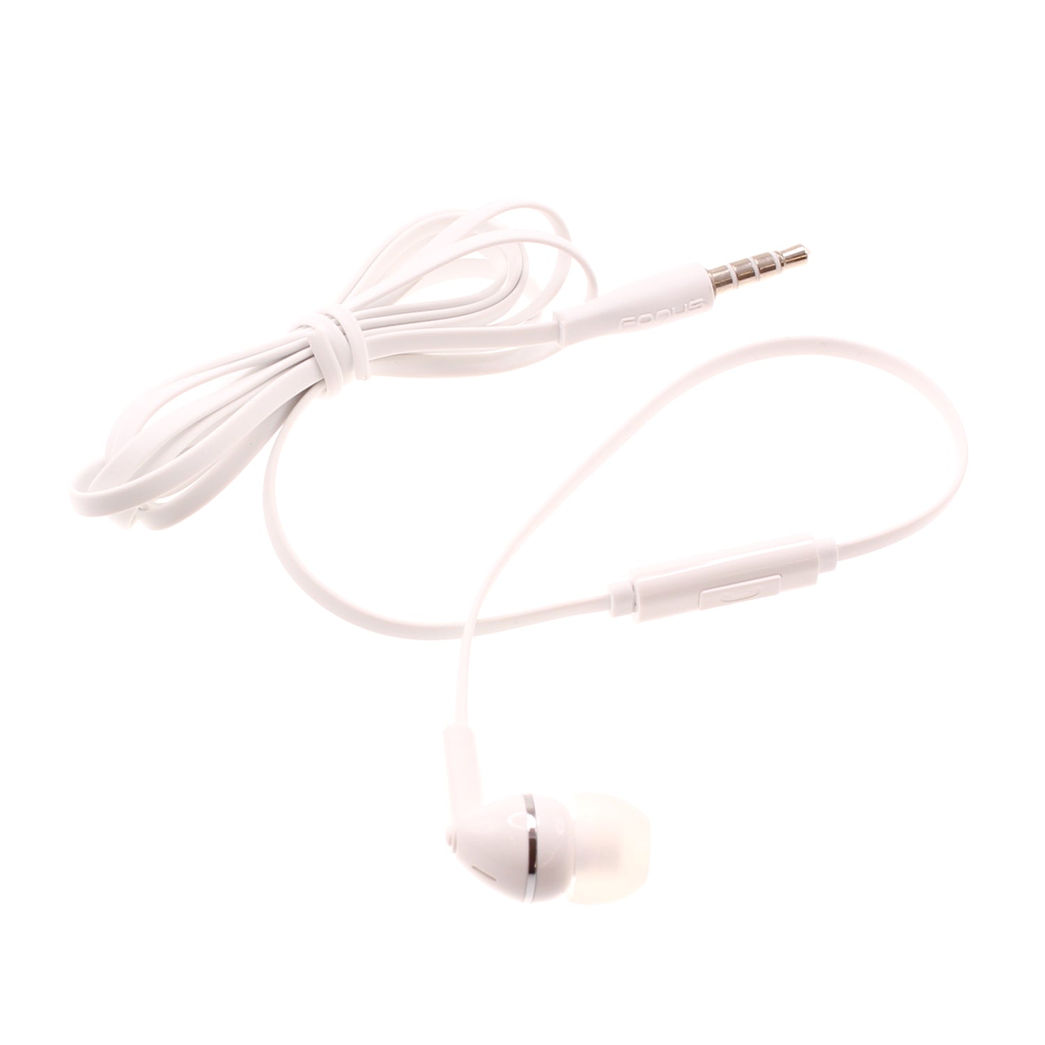 Mono Headset Earphone w Mic Wired Earbud 3.5mm Single Headphone Hands-free  - BFF70 441-1