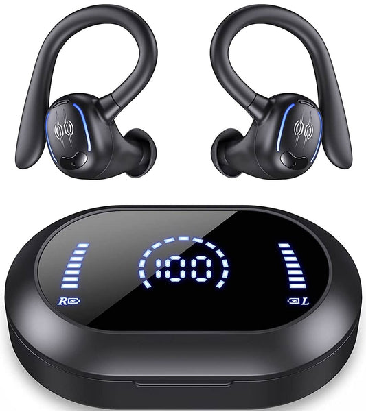 image of  Wireless Ear-hook TWS Earphones   Bluetooth Earbuds   Over the Ear Headphones   True Stereo   Charging Case  Hands-free Mic  - BFM57 1986-1