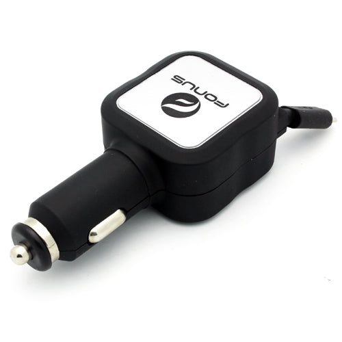 Car Charger Retractable 4.8Amp 2-Port USB Micro-USB DC Socket  - BFM89 836-4