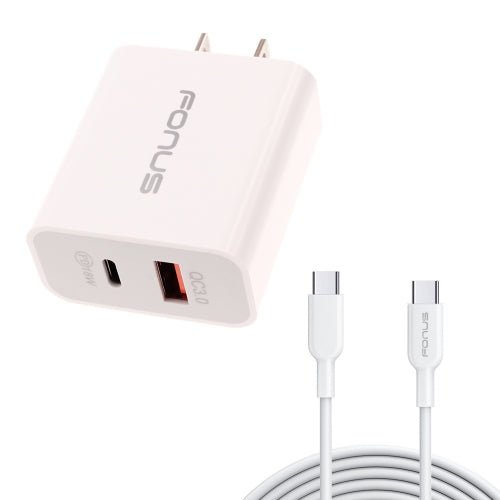 image of 36W PD Home Charger Fast Type-C 6ft Long Cable USB-C Power Cord QC3.0 Adapter  - BFE41 1499-1