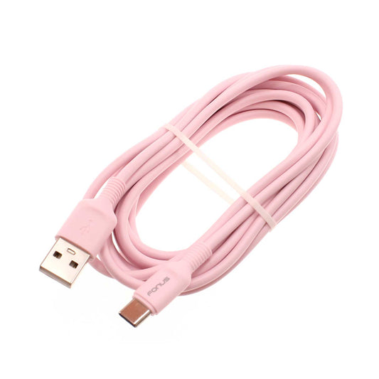 10ft Long USB-C Cable Pink Charger Cord Power Wire Type-C Fast Charge  - BFJ16 1574-1