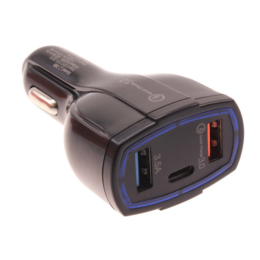 Quick Car Charger 48W 3-Port USB Type-C Port Power Adapter  - BFF56 1098-1