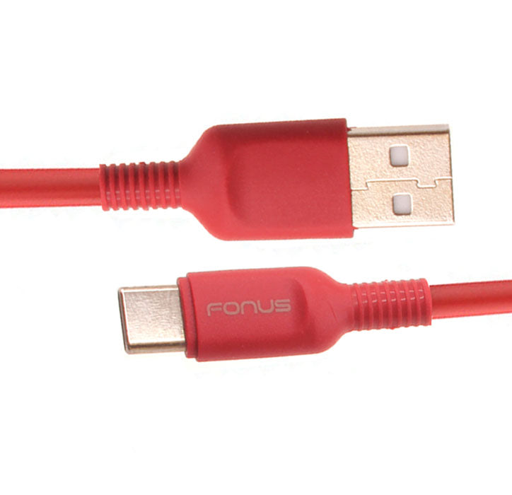 6ft USB-C Cable Red Charger Cord Power Wire Type-C  - BFC15 1423-1