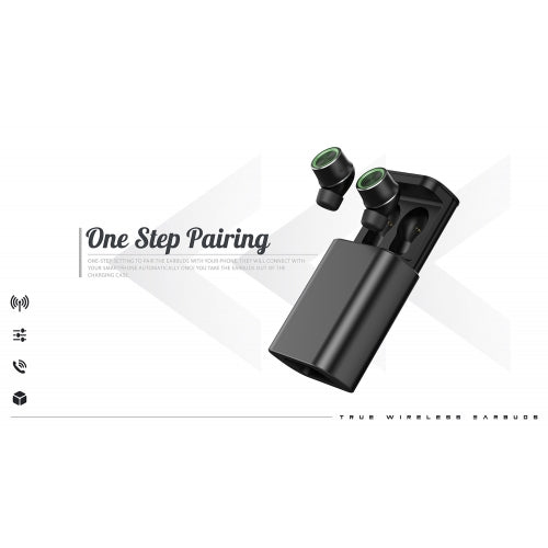 TWS Wireless Earphones Earbuds Headphones True Wireless Stereo Hands-free Mic Hi-Fi Sound Headset - BFG10 1568-2