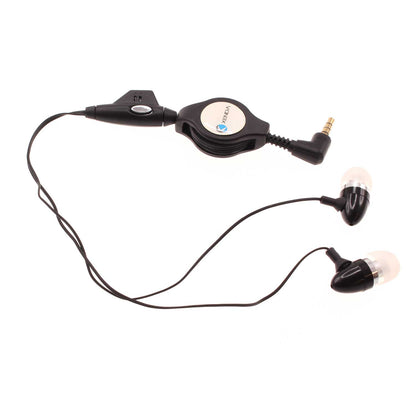 Retractable Earphones Wired Headphones Handsfree Mic Headset 3.5mm  - BFC63 357-1