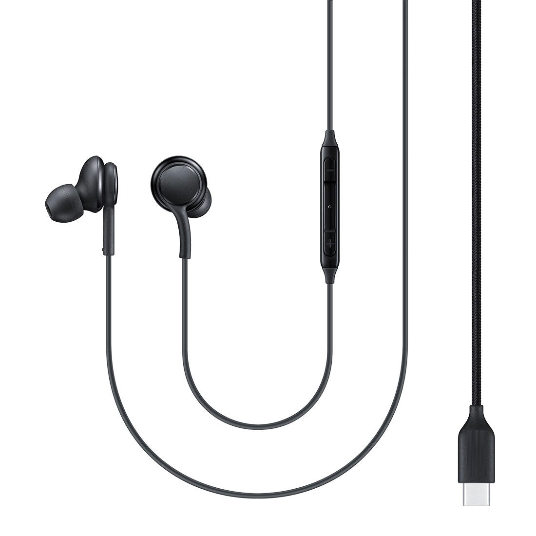 TYPE-C Earphones Wired Earbuds Headphones - Black 2084-1