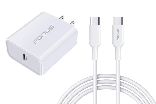 image of 20W PD Home Charger Fast Type-C 6ft Long Cable Quick Power Adapter  - BFA77 1515-1