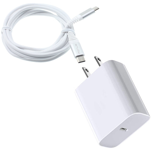 image of 18W Fast Home Charger PD Type-C 6ft USB-C Cable Quick Power Adapter  - BFJ09 1323-1