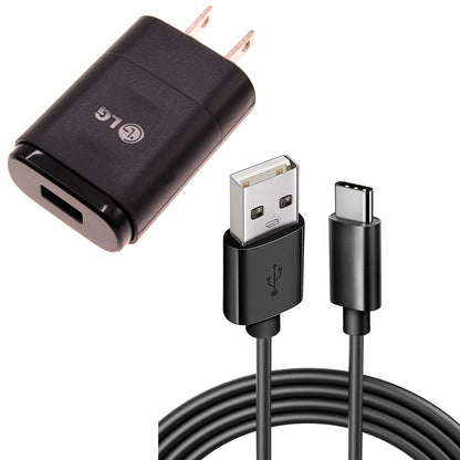 Home Wall USB Charger with 6ft Long Type-C Cable 2032-1