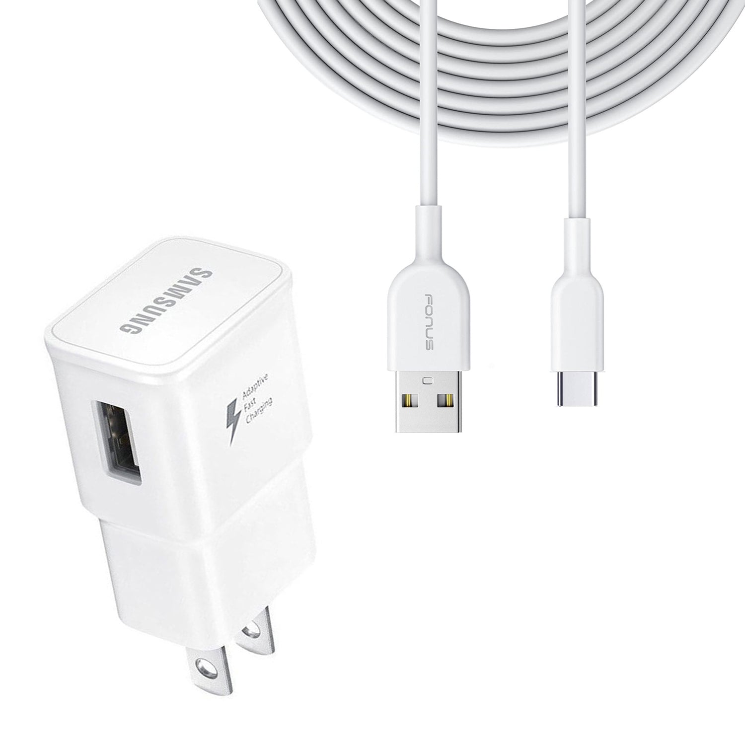 Fast Home Charger Type-C 6ft USB Cable Quick Power Adapter  - BFM13 933-1