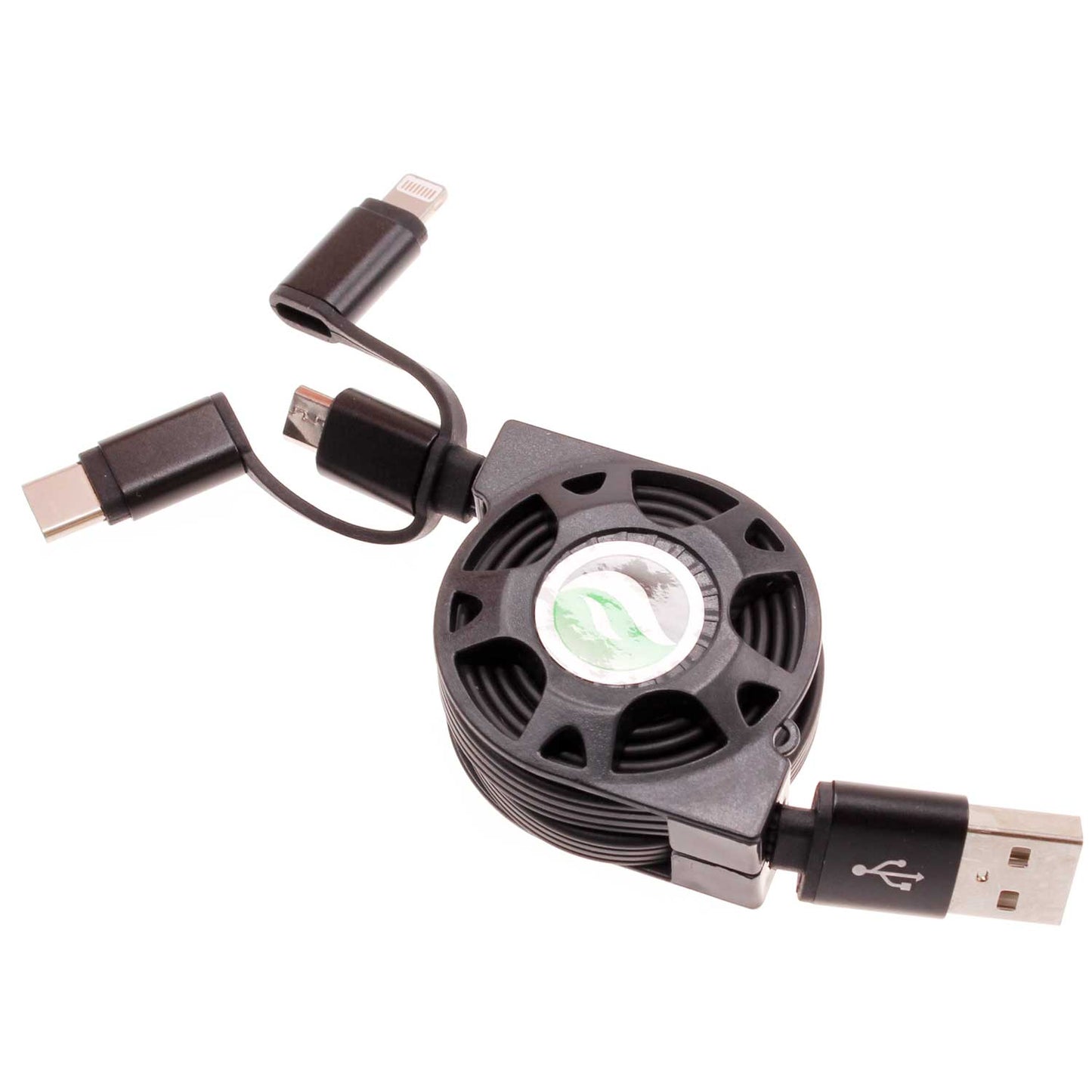 USB Cable Retractable Charger Power Cord 3-in-1  - BFR30 1103-1