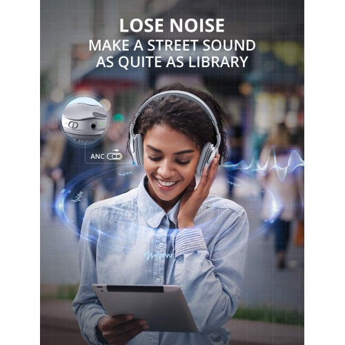 Wireless Headphones Foldable Headset w Mic Active Noise Cancelling Hands-free - BFA74 1508-4