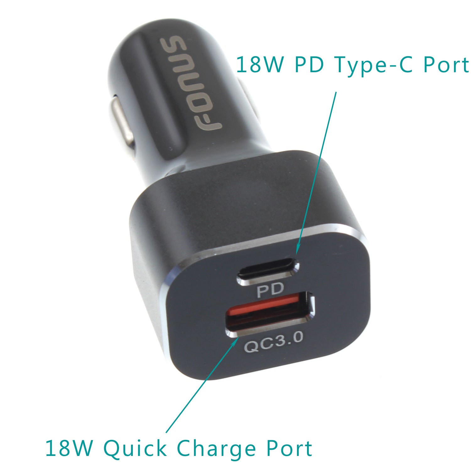 Quick Car Charger 36W 2-Port USB Type-C PD  Power Adapter  - BFS40 1158-4